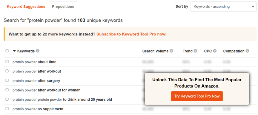 亚马逊关键词工具:Keywordtool.io