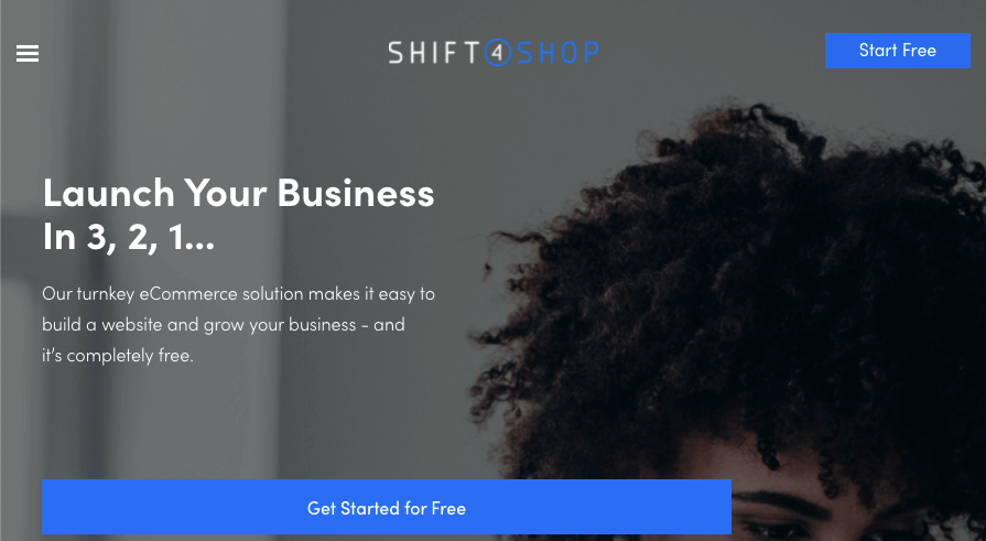 主页为Shift4Shop