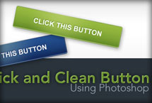 缩略图说圆滑的按钮使用photoshop链接到一个photoshop教程。