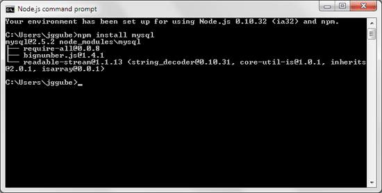 Mysql节点打包模块安装完成。