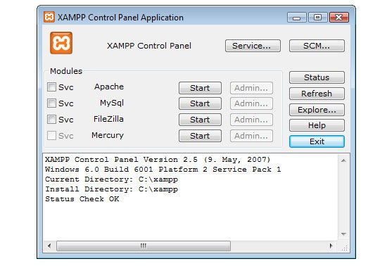XAMPP控制面板