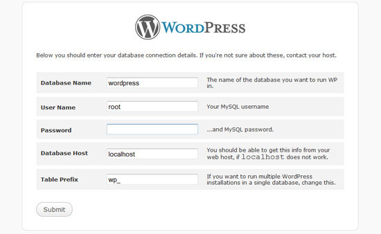 安装WordPress