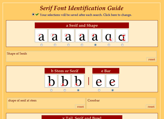 Serif Font Search