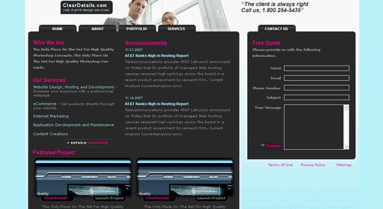 Professional Design Studio Web Template - screen shot.