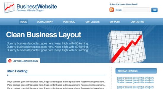 Design a Clean Business Layout - screen shot.