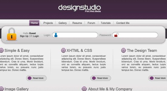 Design Studio Layout - screen shot.