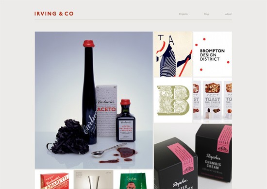 极简作品集网站设计示例:Irving & Co