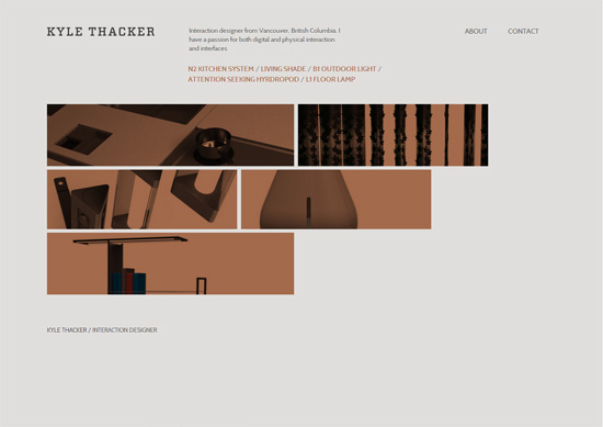 极简主义作品集网站设计示例:Kyle Thacker