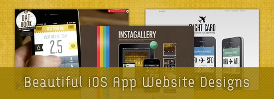 30个美丽的iOS应用程序网站设计的灵感”width=