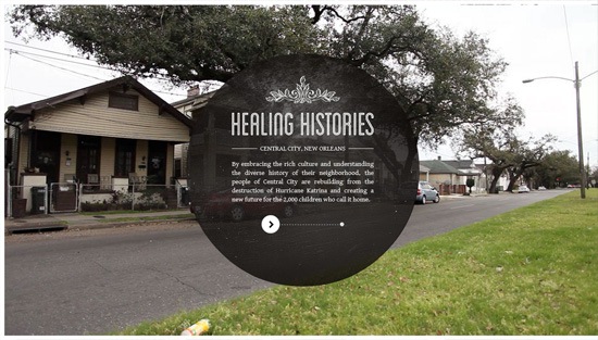 照片背景示例:Healing Histories