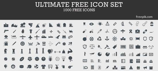 终极免费图标集:1000个免费图标