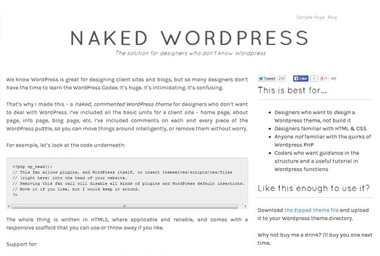 裸体WordPress