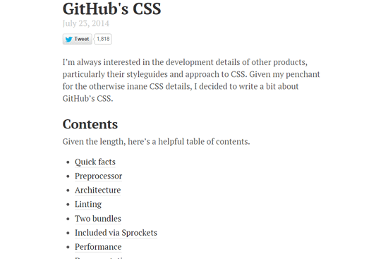 GitHub的CSS