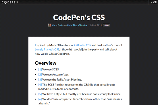 CodePen的CSS