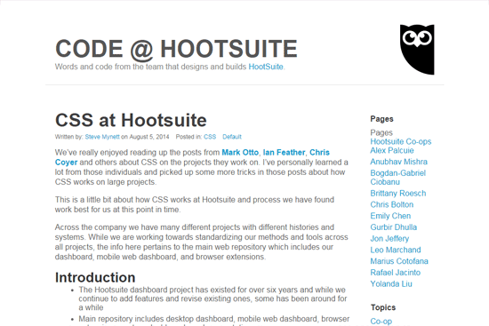 CSS在Hootsuite