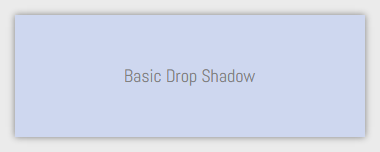 一个使用CSS box-shadow渲染的基本灰色投影。