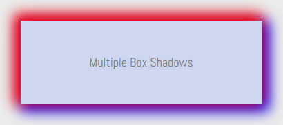 具有多个box-shadow属性值的CSS box-shadow。