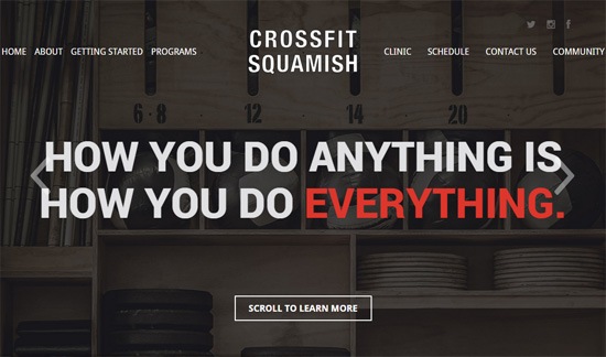 例如:CrossFit Squamish