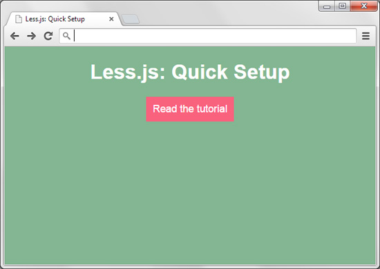 一个Less.js浏览器设置测试页面