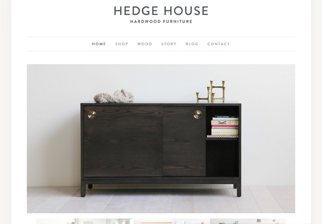 一个干净的网站截图:Hedge House Furniture