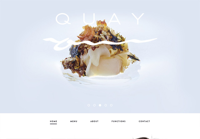 一个干净的网站截图:Quay Restaurant