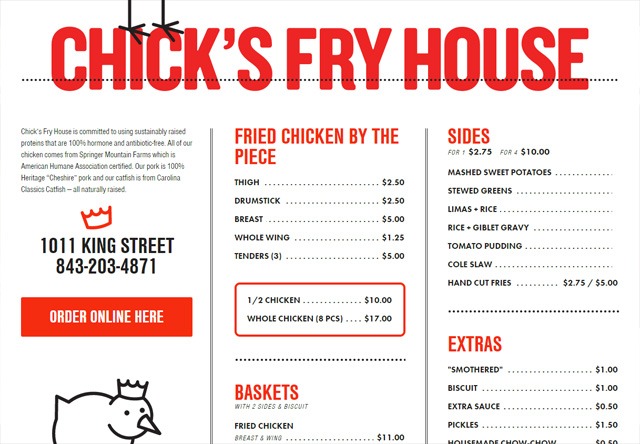 餐厅网站图片:Chick's Fry House