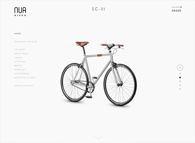 单页网站:Nua Bikes