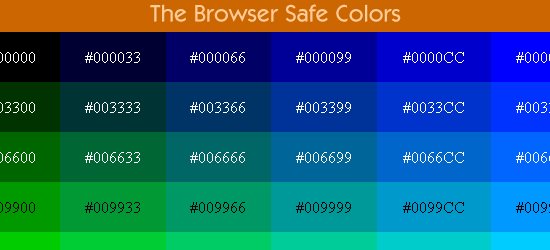 浏览器安全颜色-屏幕截图。