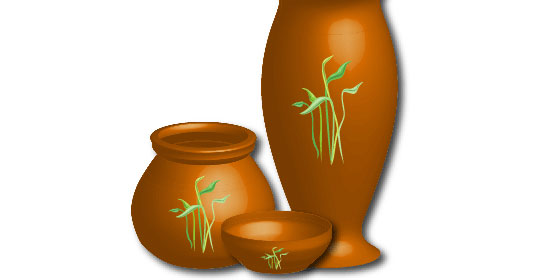 在Illustrator中画一个花瓶-预览。