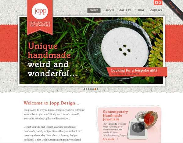 纹理网站设计示例:Jopp