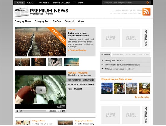 The Original Premium News -screen shot.