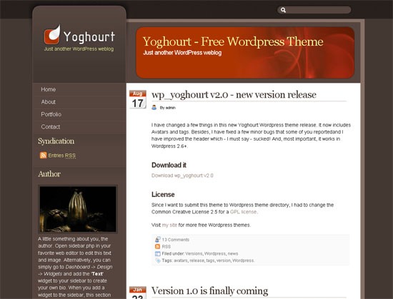 Yoghourt - screen shot.