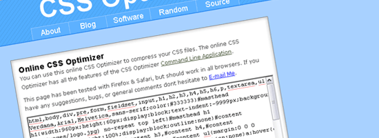 在线CSS优化器-屏幕截图。
