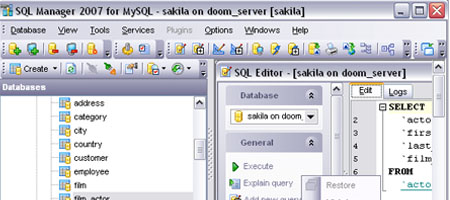 EMS SQL Manager，用于MySQL