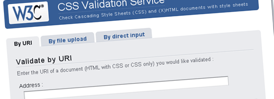 W3C CSS验证服务-屏幕截图。