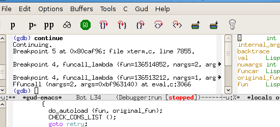 GNU Emacs -屏幕截图。