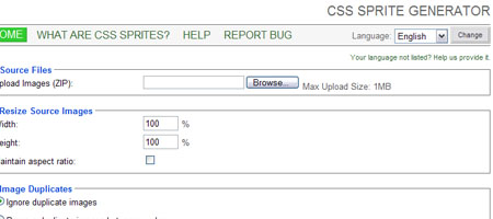 CSS精灵生成器-屏幕截图