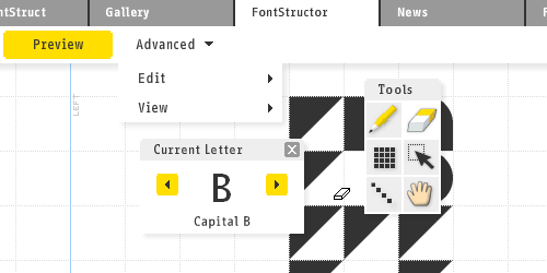 FontStruct -屏幕截图。