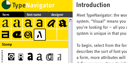 TypeNavigator—屏幕截图。