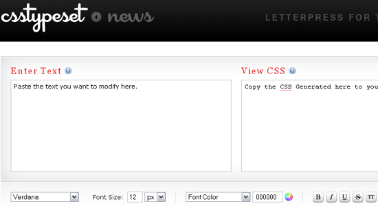CSS类型设置-屏幕截图。