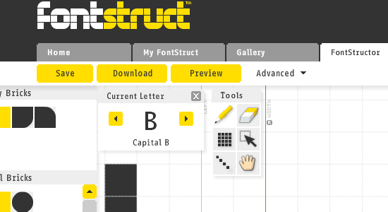FontStructor—屏幕截图。