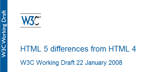 HTML 5和HTML 4的区别