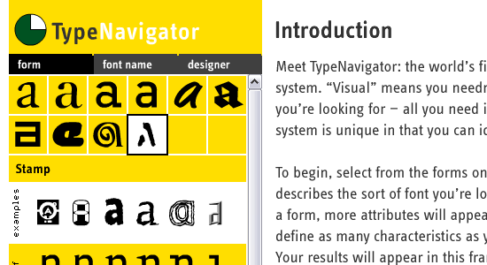 TypeNavigator -屏幕截图。