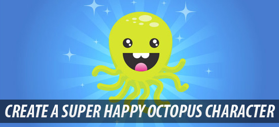 创建一个超级快乐的章鱼角色