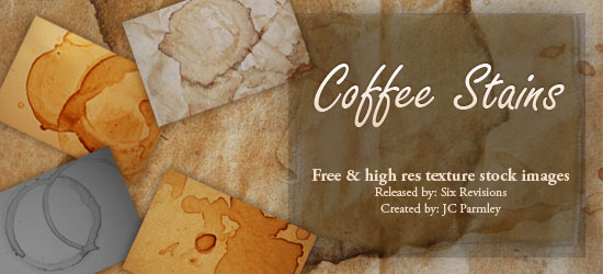 10免费高分辨率咖啡渍纹理