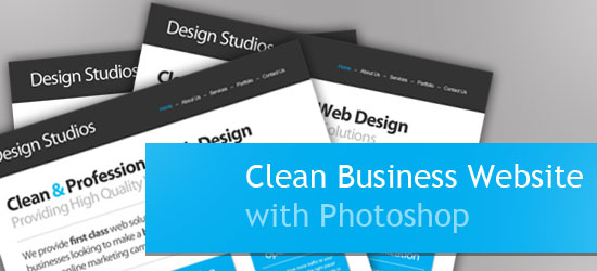 如何用Photoshop设计一个干净的商业网站
