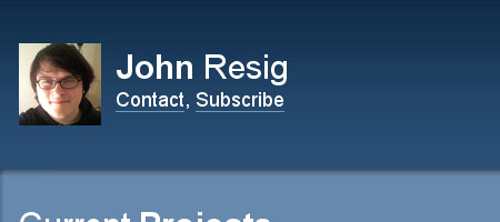 John Resig -屏幕截图