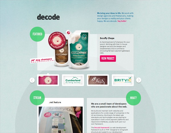 纹理网站设计示例:Decode
