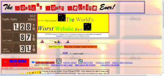 像这样糟糕的网站仍然可以在网上找到，在许多情况下，它们仍然被维护!
