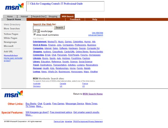 MSN搜索(现在的Bing)